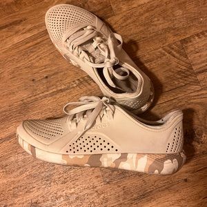 Croc tennis shoes. Size 9. Worn once.